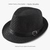 Straw Top Hat Spring Summer Sunscreen Jazz Hat British Versatile Straw Hat Sun Hat Holiday Beach Hat Tide
