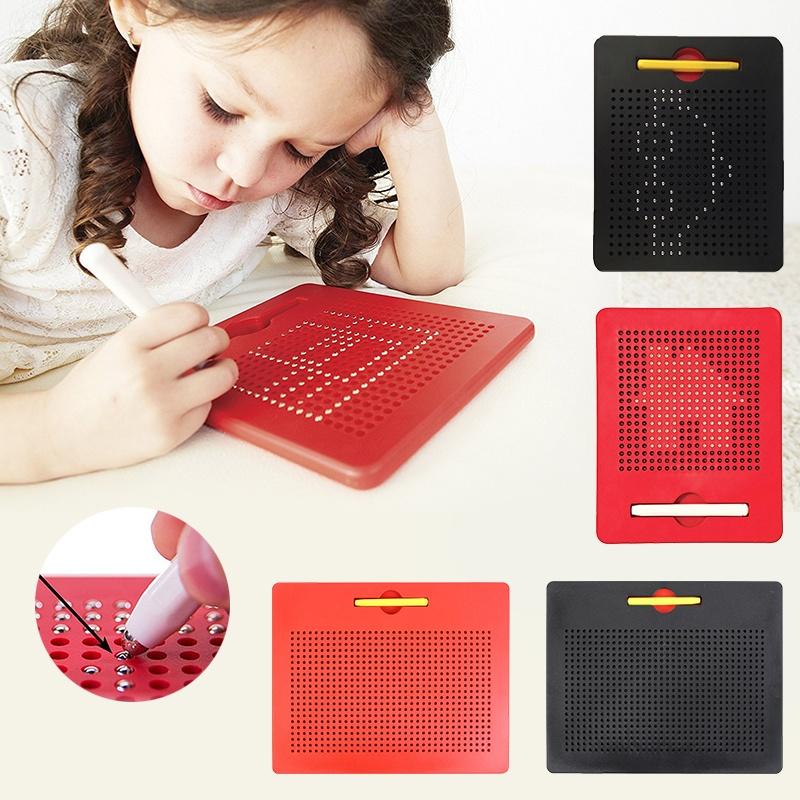 Drawing Toy Magnetic Tablet Magnet Pad Drawing Board Magnetic Steel Beads Ball Kid Learning Toy