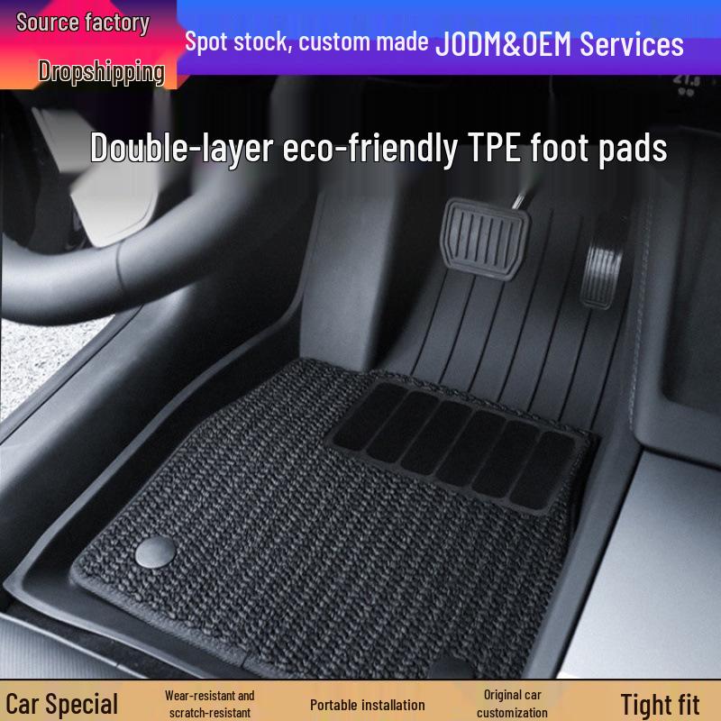 #2025 Tesla Model Y/3 Refresh Floor Mats - Full Coverage Double Layer Design