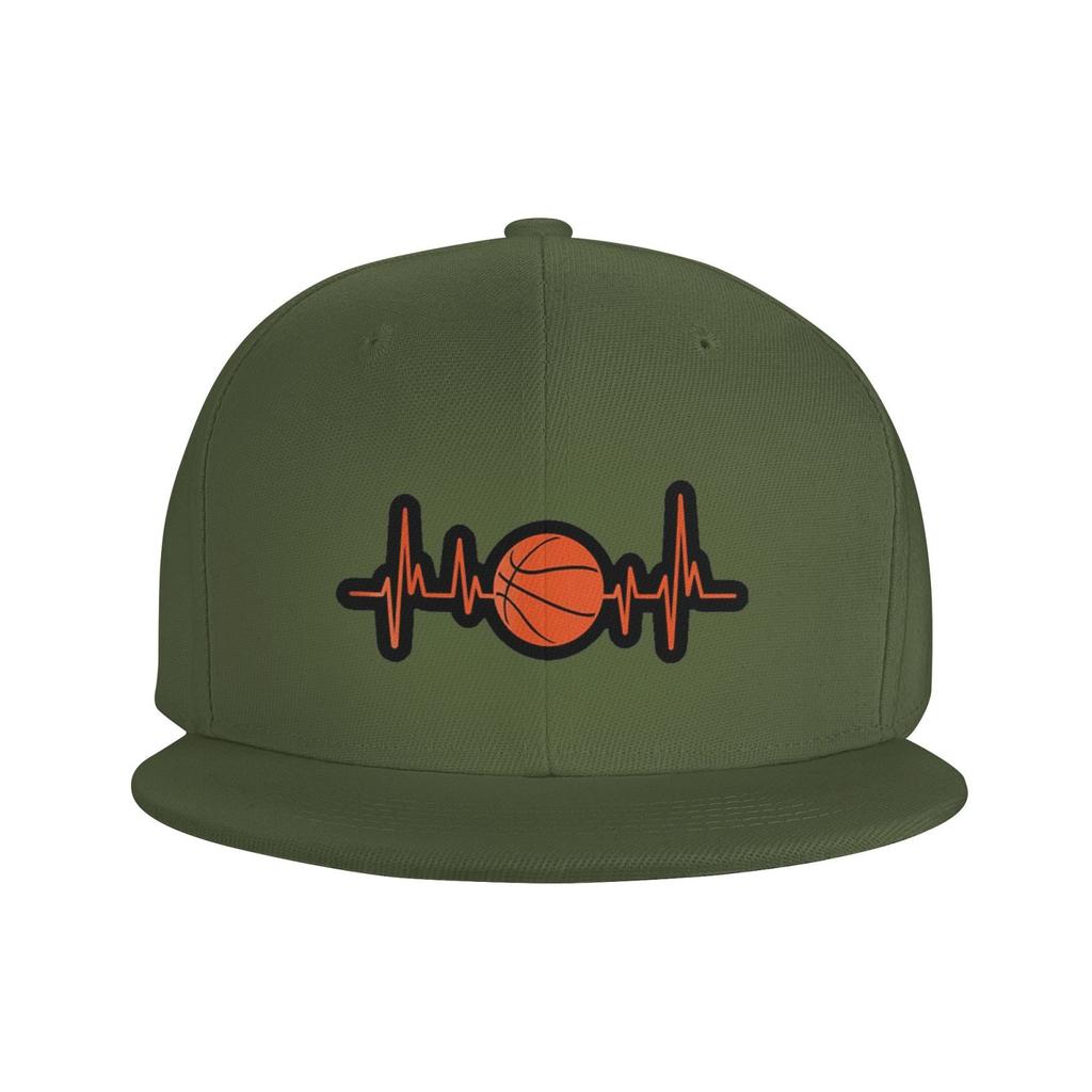 Unisex Orange Basketball Sport Hiphop Heartbeat Baseball Cap Verstellbare Mütze Sandwich Cap Hip Hop Hüte