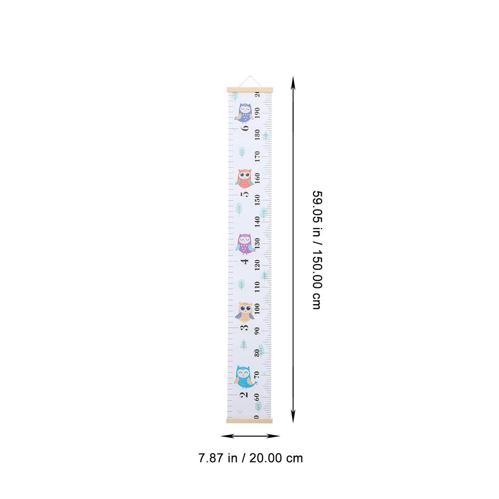 Children Height Wall Ruler Growth Chart for Kids Measurement Tool Room Decor Canvas Wood Ruler