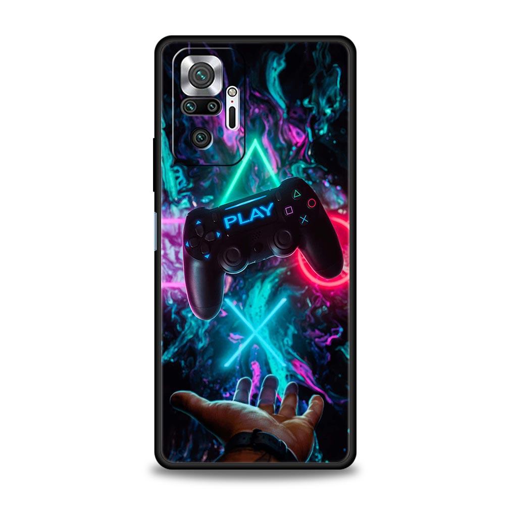 

Game Controller Graphic Phone Case Cover for Redmi 14C 10C Note 15 14 13 12 10 11 K40 Pro Plus 5G Shockproof Soft TPU Shell Bag Note 12ProPlus5G