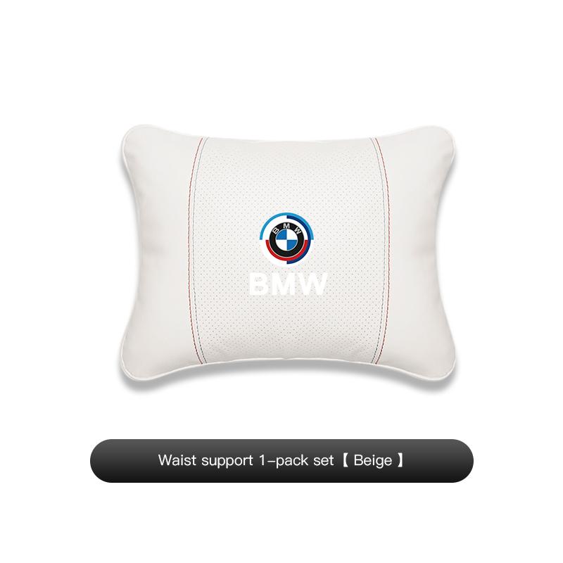 YMZP2 Suede Car Neck Pillow Headrest Lumbar Support Pillow Spine Protect sticker For BMW X5 X3 F40 F10 E34 E39 E90 X6 E30 F20 E46 F30