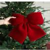 Velvet Red Christmas Bow Knot Hanging Ornaments DIY Xmas Tree Decorations Holiday Home Party Baubles Pendant