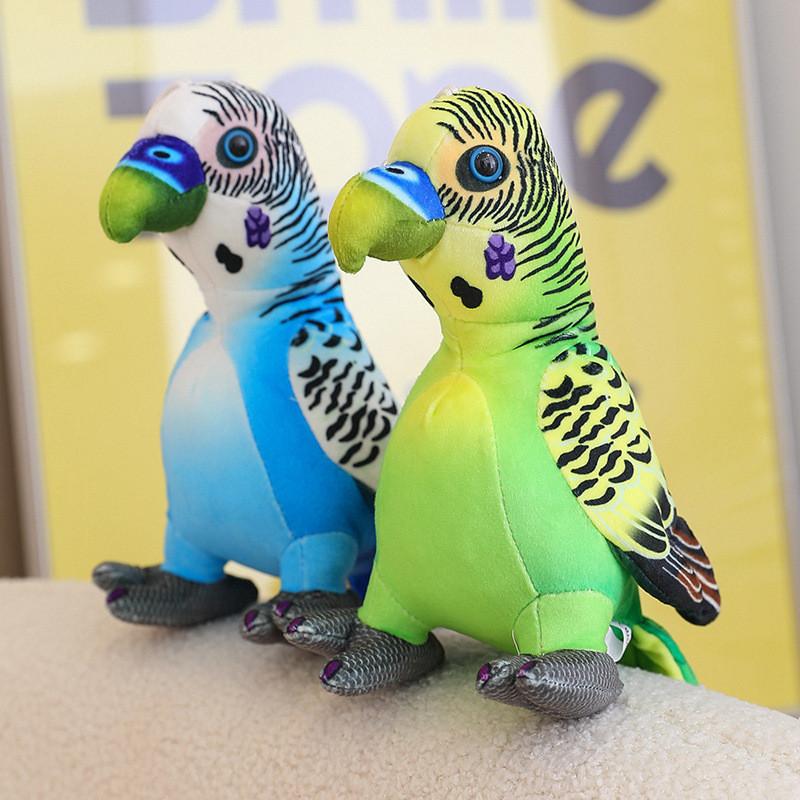 Realistic Parrot Plush Toy For Kids Photo Prop Decoration 25cm Short Plush Stuffed Bird Doll