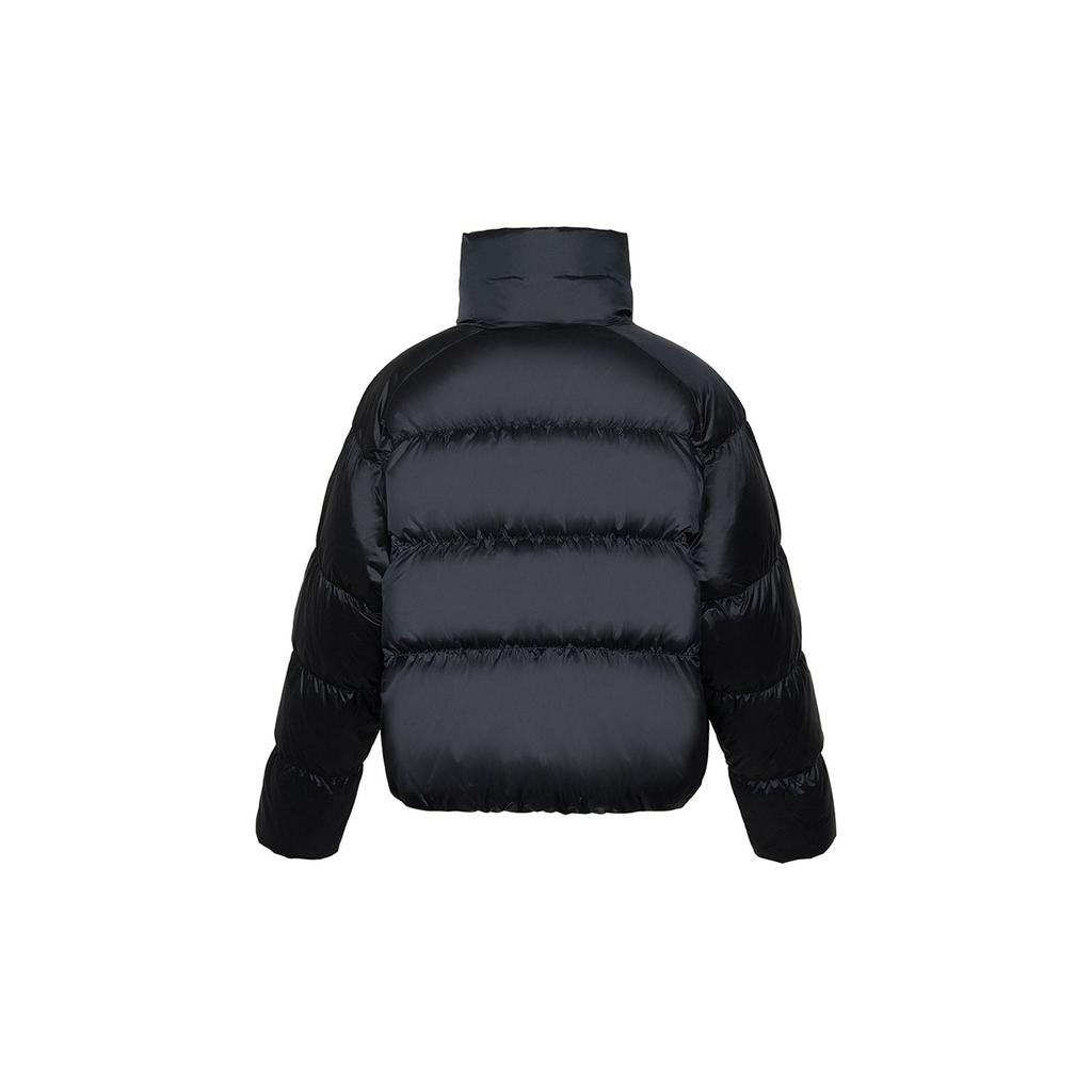 Li-Ning Badfive Basketball Series Solid Color Windproof Warm Breathable Collarless Down Jacket Women Outerwear Black AYMR090-4