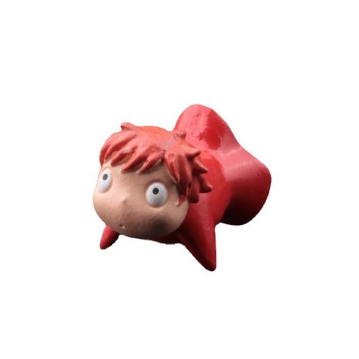 Cartoon Goldfish Ponyo Resin Mini Model Ornament For Garden Decoration Gift And