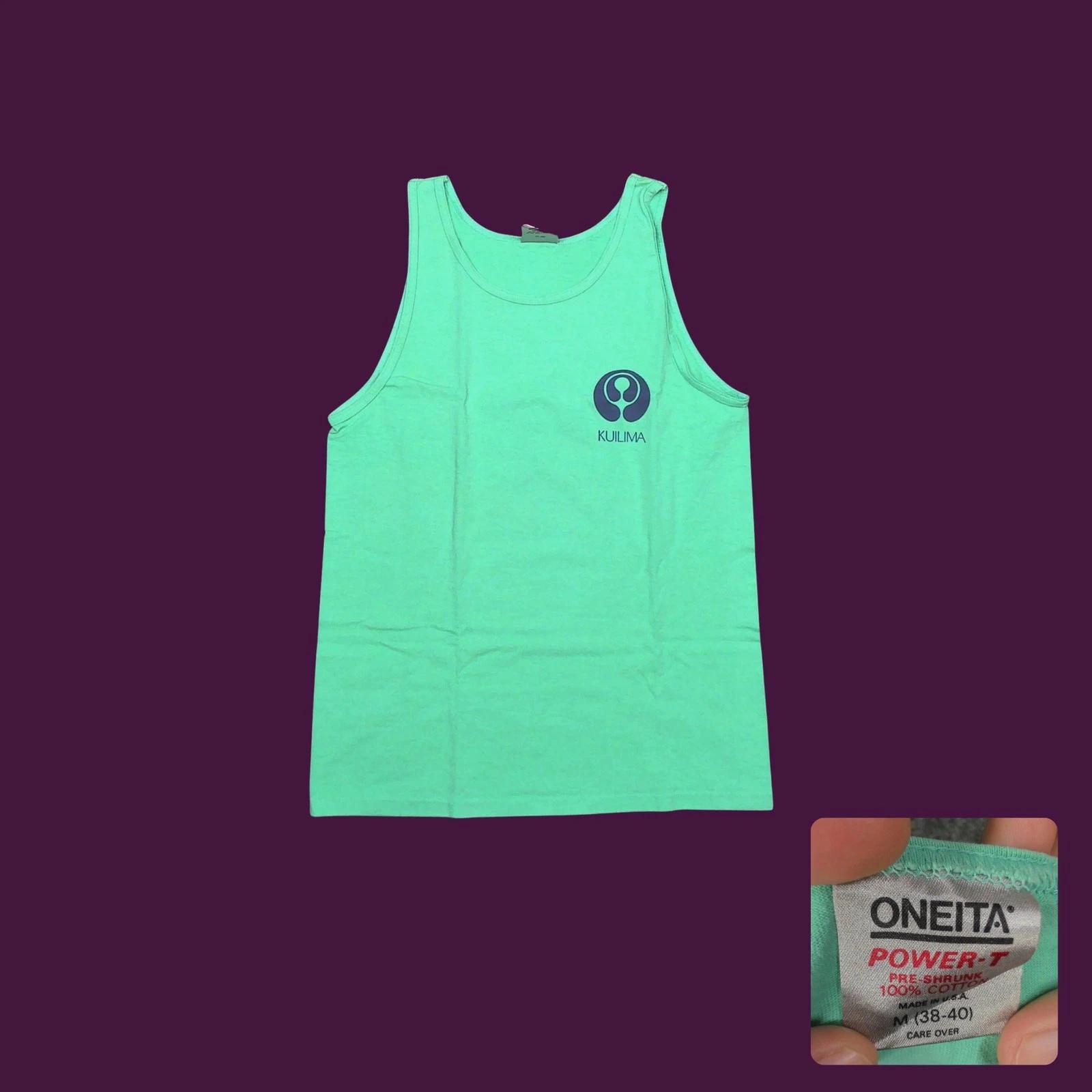 1989 Turtle Bay Hawaii Kuilima Neon Graphic Tank Top Oneita Single Stitch Mens M S