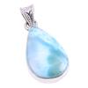Natural Republic Larimar Gemstone 925 Solid Sterling Silver Pendant 1.25'' P6g98