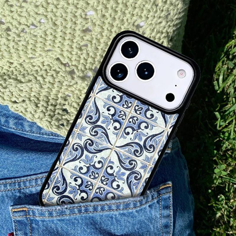 art Decorative Moroccan Tile Phone Case Cover for IPhone 11 12 13 14 15 16e 17 Pro Max Coque for IPhone 17 Air