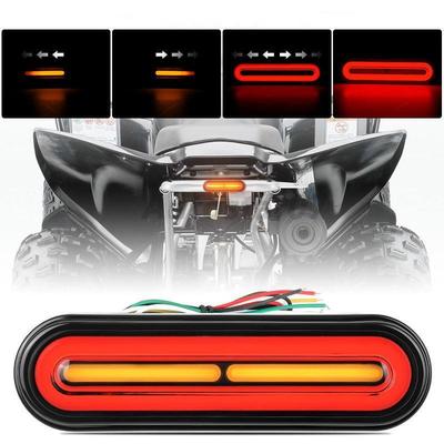 Univerzální motocyklové brzdové světlo se směrovými světly 12V-80V Kompaktní dvoubarevné světlo na dirt bike Vodotěsné pro zadní světlo ATV