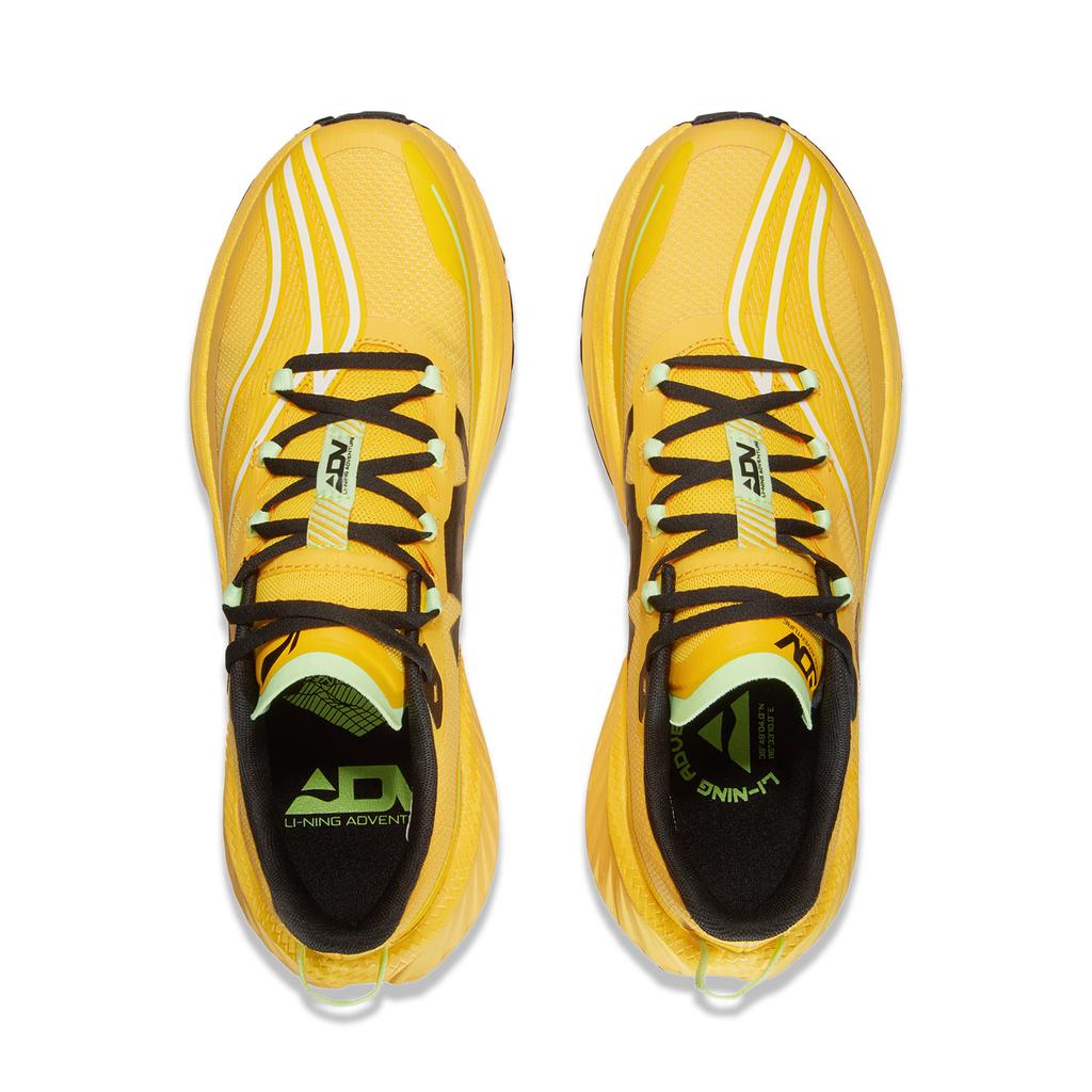 New LiNing Cushioned Slip Resistant Abrasion Resistant Low Top Trail Running Shoes Men's Yellow ARNT003-1