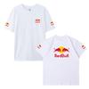 Unisex Red Bull Motocross Print T‑Shirt Men's Women's Summer O‑Neck Short Sleeve Casual Racing Tops