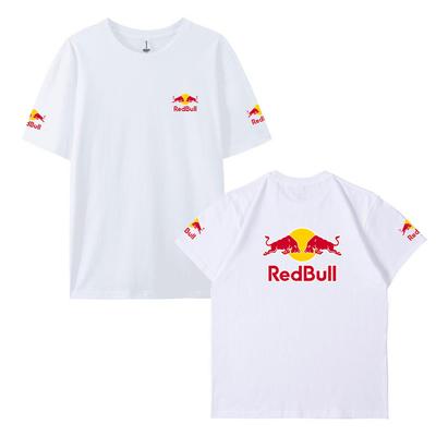 Unisex Red Bull Motocross Print T-Shirt Herren Damen Sommer O-Ausschnitt Kurzarm Lässig Rennsport Oberteile