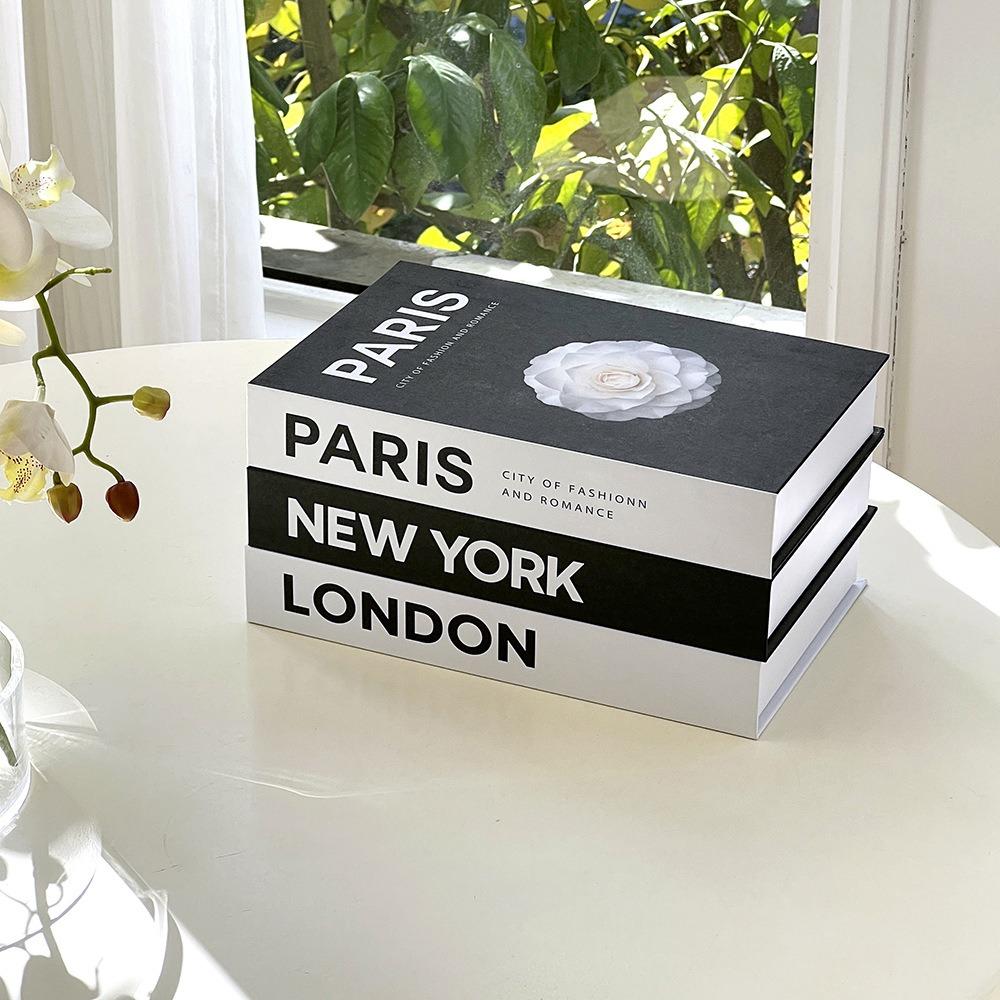 3PCS/Set Photo Props Decorative Simulation Books Paper Faux Books Creative Fake Books  Bedroom