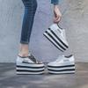 Fashion Fashionable Women's White Wedge Casual Shoes Spring Autumn New Arrival with Thick-soled Platform and Internal Height Increase