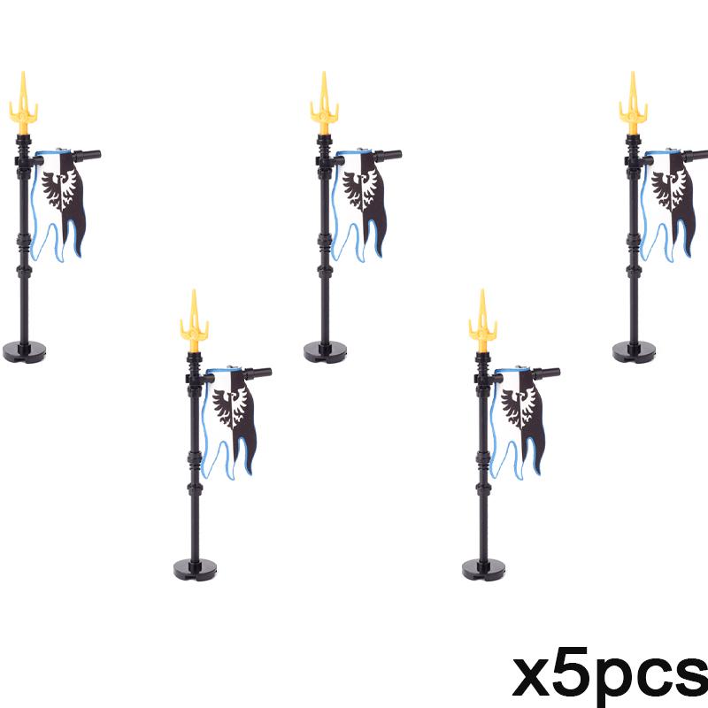 MOC Mittelalterliche Flagge Burg Serie Bausteine Figuren Zubehör Löwe Adler Altes Rom Burg Ritter Umhang Steine Spielzeug Geschenk