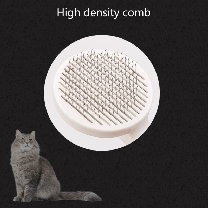 Cat-shape Self Cleaning Brush for Dogs & Cats Pet Grooming Tool Gentle Remove Undercoat Shedding Mats and Tangled Hair