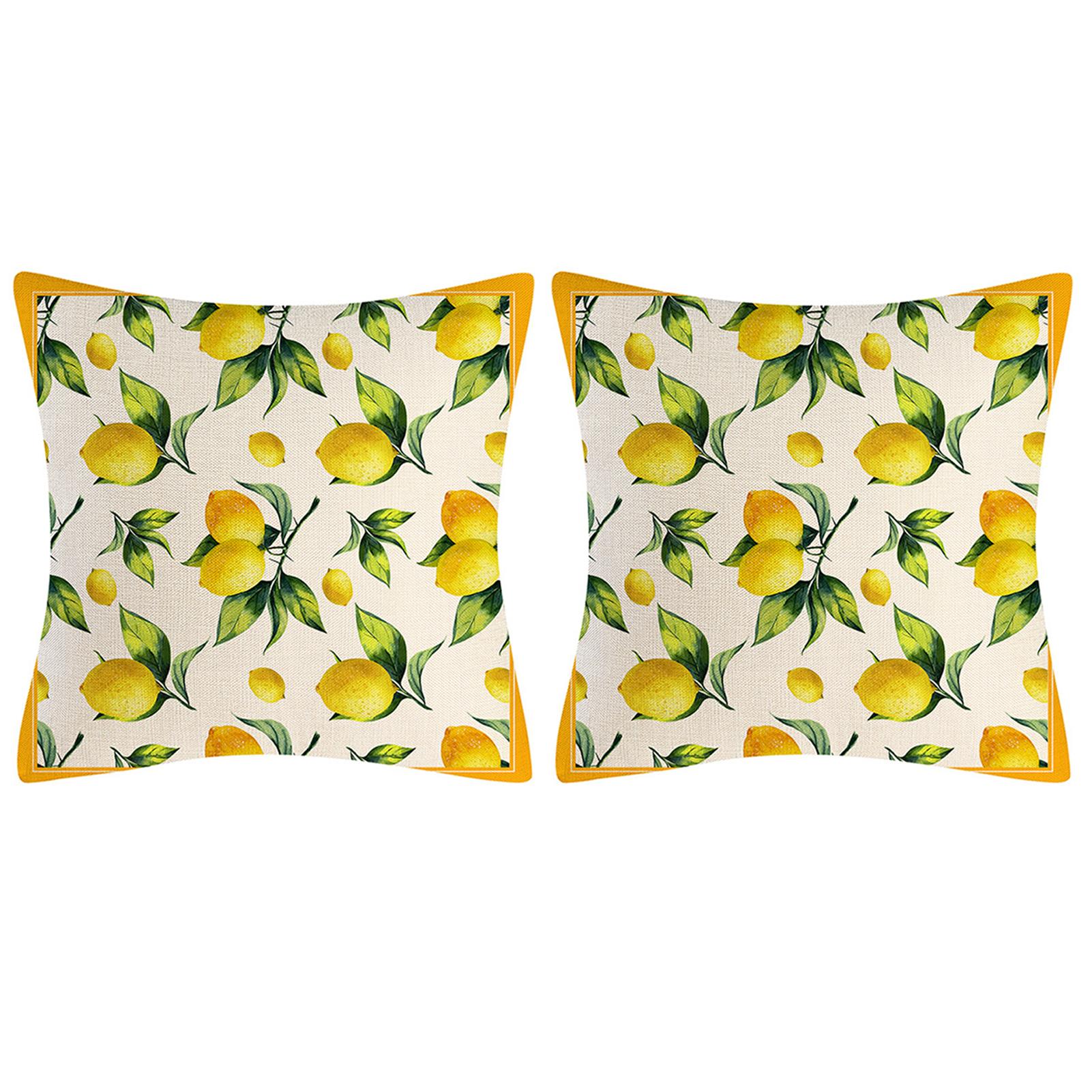 Комплект из 2 предметов Лимонный Деко Наволочка для уличной подушки 45 X 45 см Для дивана и украшения сада Уличная подушка 827₽