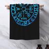 Vegvisir Icelandic Futhark Runes Compass Norse Mythology Viking Protection Symbol Soft Face Towel Quick Dry Pool Bath Towels