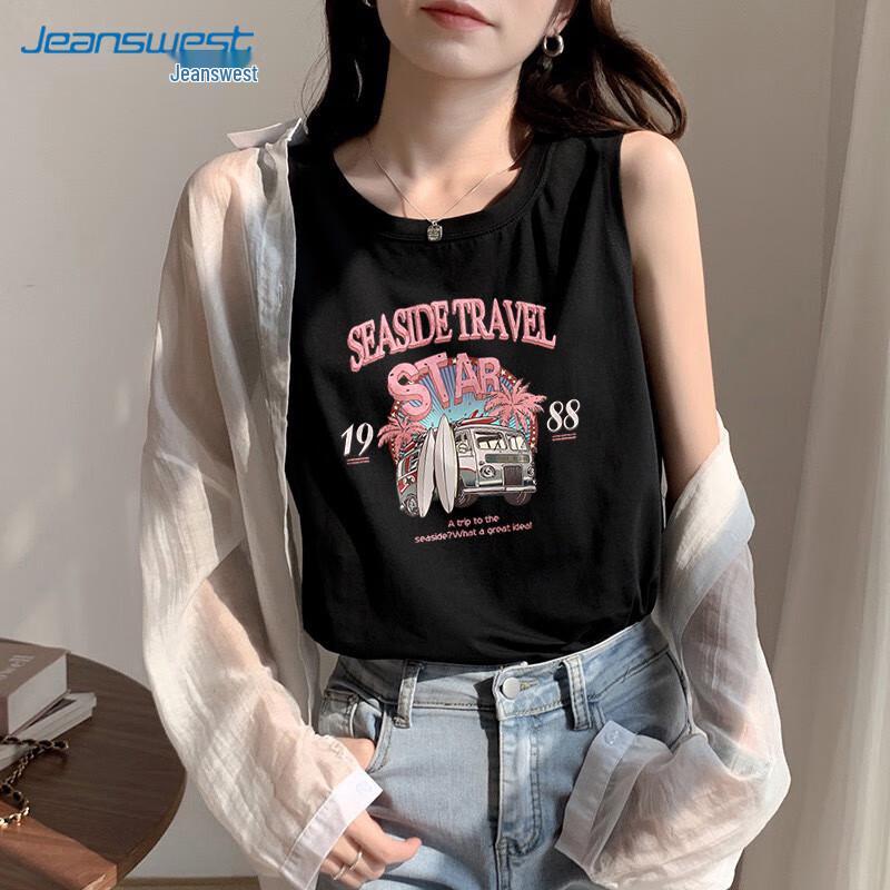 Jeanswest Damen lockeres Tanktop aus reiner Baumwolle