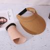 Summer empty top straw hat new men's and women's adjustable sun hat foldable straw weaving big eaves sun hat
