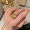 Medieval Retro Daisy Ring, High-End Lace Design, Imported High-Carbon Diamond Fireworks, Hollow Ball Edge Women'S Ring