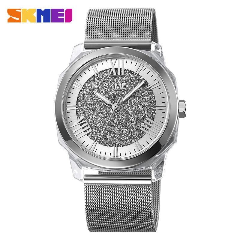 

Moment Beauty Men s Quartz Watch Business Casual Stainless Steel Mesh Strap Waterproof Watch серебряный