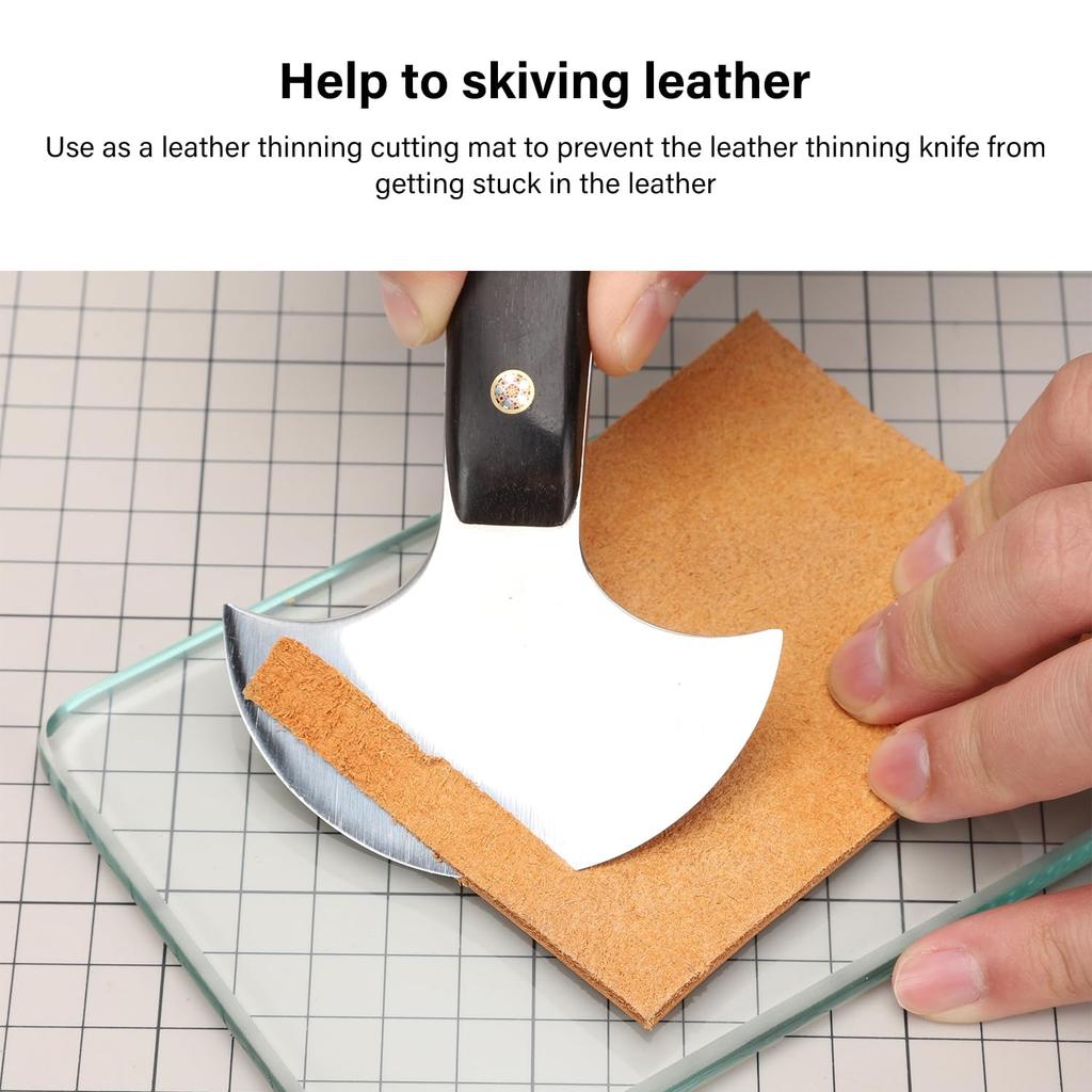 WUTA Clear Glass Plate for Leathercraft Polishing, 1301008mm (Rounded Edges)