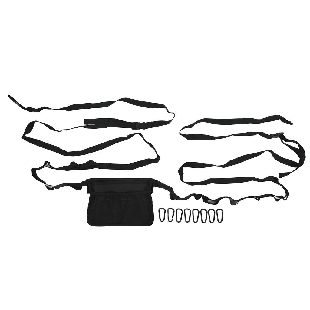 Outdoor Zelt Camping Wäscheleine Wasserdicht Tragbar Camping Lanyard mit 8 Karabiner für Angeln