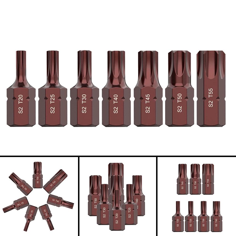 Professional Grade 7pcs T20T25 Star Screwdriver Bit for Precision Work
