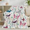 VIKAMA Butterfly Full Patterned Blanket, Bedroom and Living Room Coverlet, Warmth-Inducing Home Decorative Blanket