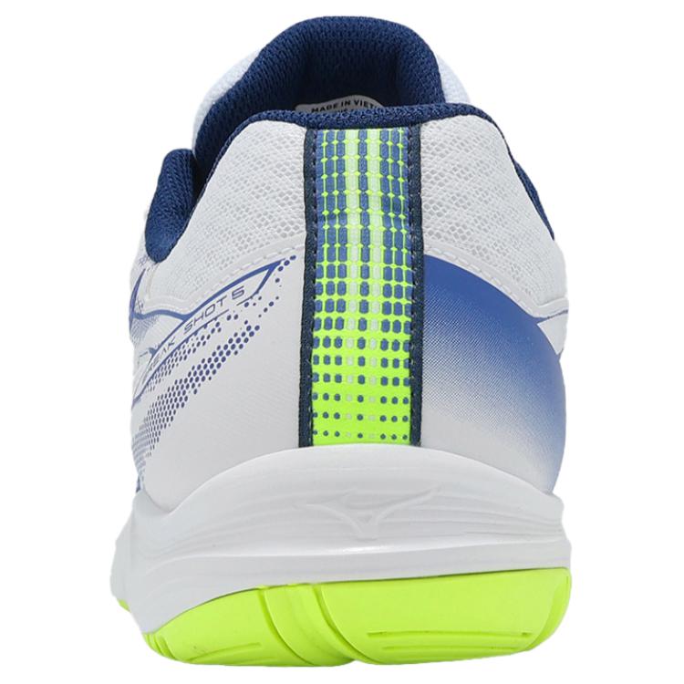 Mizuno Unisex Break Shot 5 AC Tennis Shoes White/Blue/Yellow 61GA254020