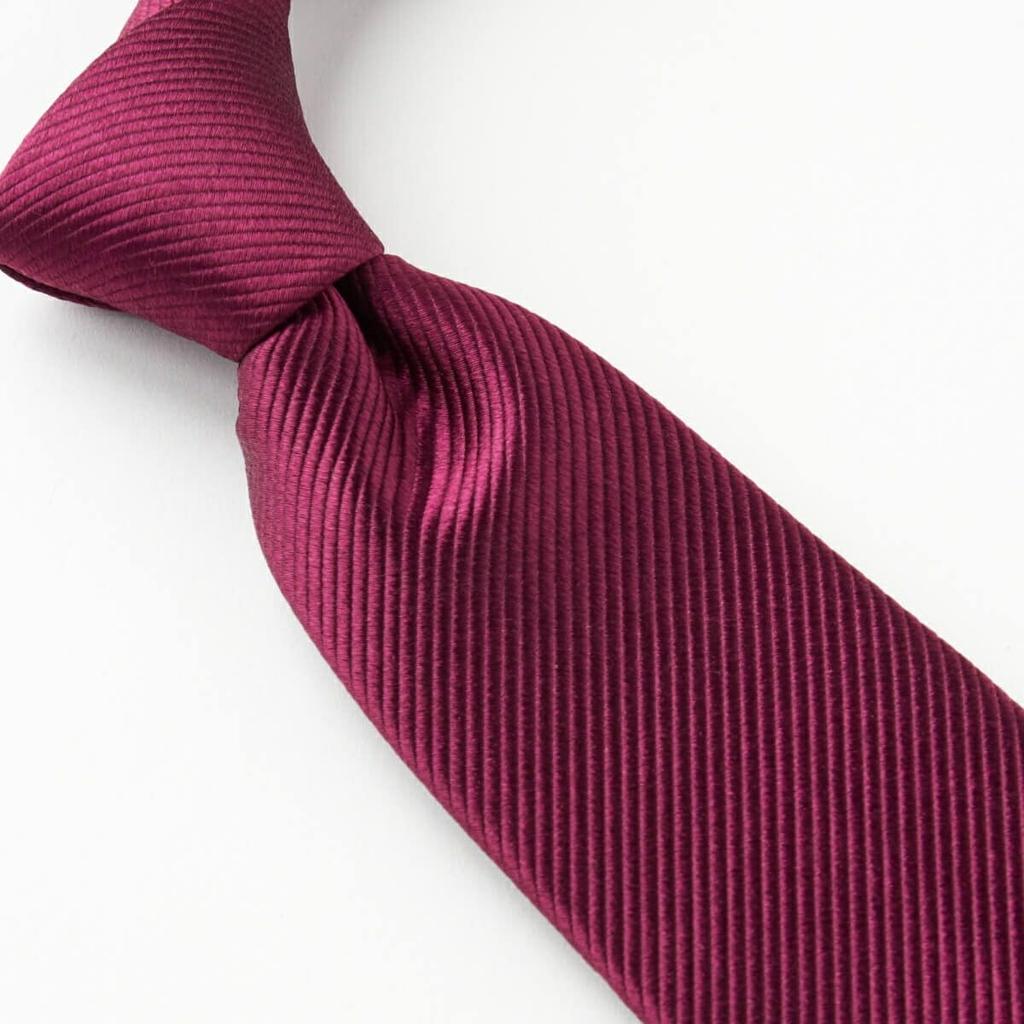 [Ogier] Men's Narrow Tie, 100% Silk, Solid Woven Pattern, Gift, Present, Business, Stylish