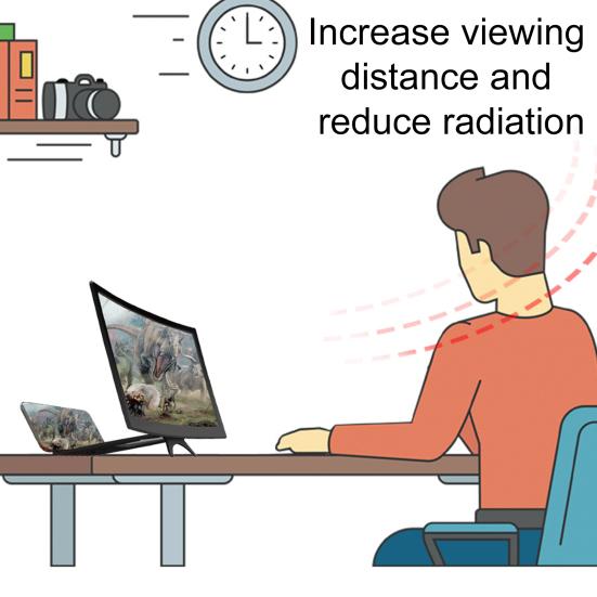 Amplifier 12 Inch High Clarity 3D Curved Screen Foldable Video Magnifier for Mobile