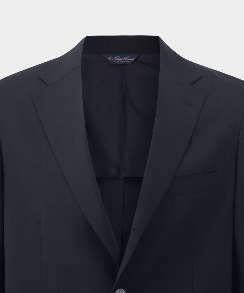 Brooks Brothers Classic Fit Single 3-Button Silver Hardware Blazer (Navy) (Bbjbmnz503)