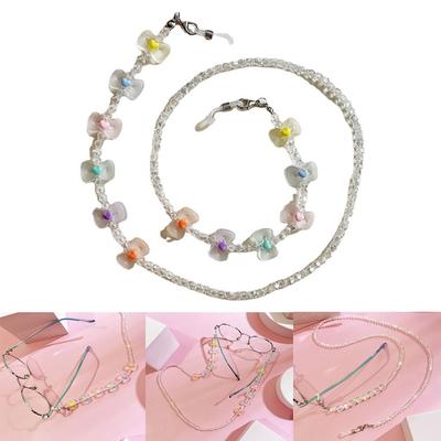 Bowknot Mask Strap Heart Shape Eyeglass Lanyard Glasses Chain Eye Wear Accessories Glasses Necklace