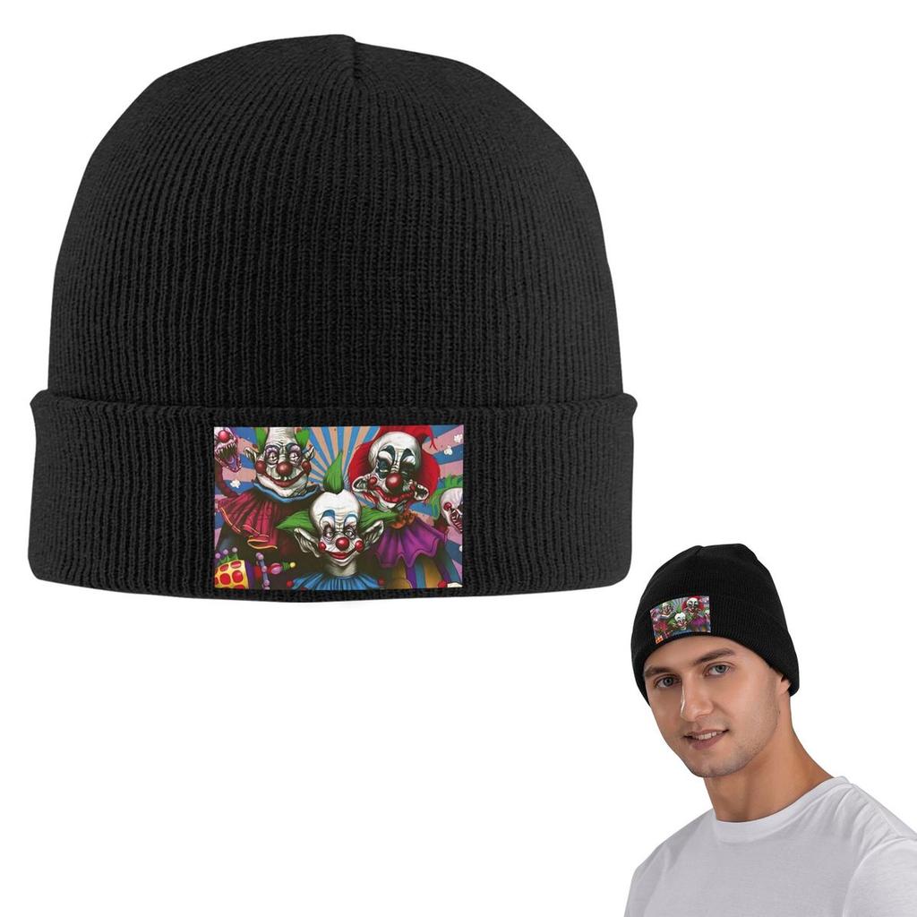 Killer Klowns From Outer Space Film Warm Knitted Cap Fashion Bonnet Hat Autumn Winter Outdoor Beanies Hats for Unisex Womenx Adult