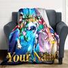 Name Custom Saint Seiya Print Flannel Blanket High Quality Warm Comfortable Cover for All Seasons Perfect for Gifts Home Decor