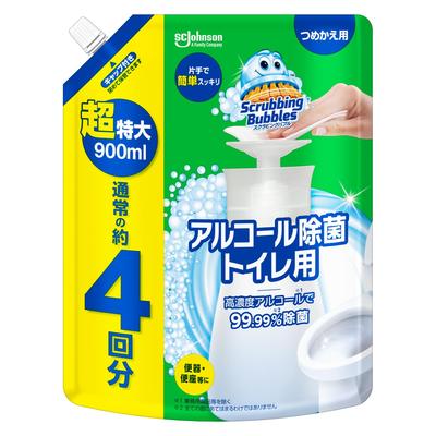 Scrubbing Bubbles Toilet Alcohol Extra Large Large Commercial Made In Toilet Toilet Seat Cleaner Cleaner, Disinfectant, Push-Type Refill, 900ml,