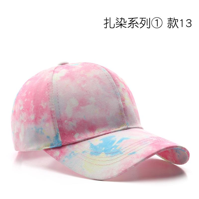 Tie Dyed Baseball Cap Men Women Summer Cotton Sunhat Unisex Outdoor Sports Snapback Running Fishing Travelling Baseball Hat