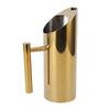 Water Pitcher 1L 304 Stainless Steel Straight Body Drink Pitcher with Spill Proof Spout for Cocktail Flower Tea Cold