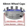UCFF4 4Pcs 68mm56mm Car Wheel Center Hub Cap For BMW E87 M Performance E36 E46 E60 E90 E91 E92 E93 F30 F20 M3 Car Accessories