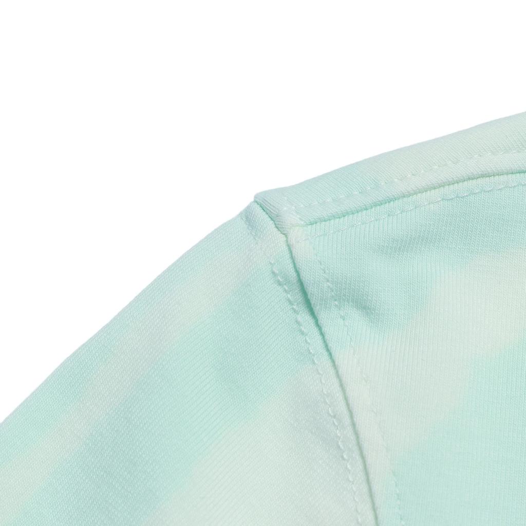 Li Ning Contrast Five Series Color Block Letter Print Slim Fit Short Sleeve T-Shirt Women Tops Green Tie-Dye AHSS424-1