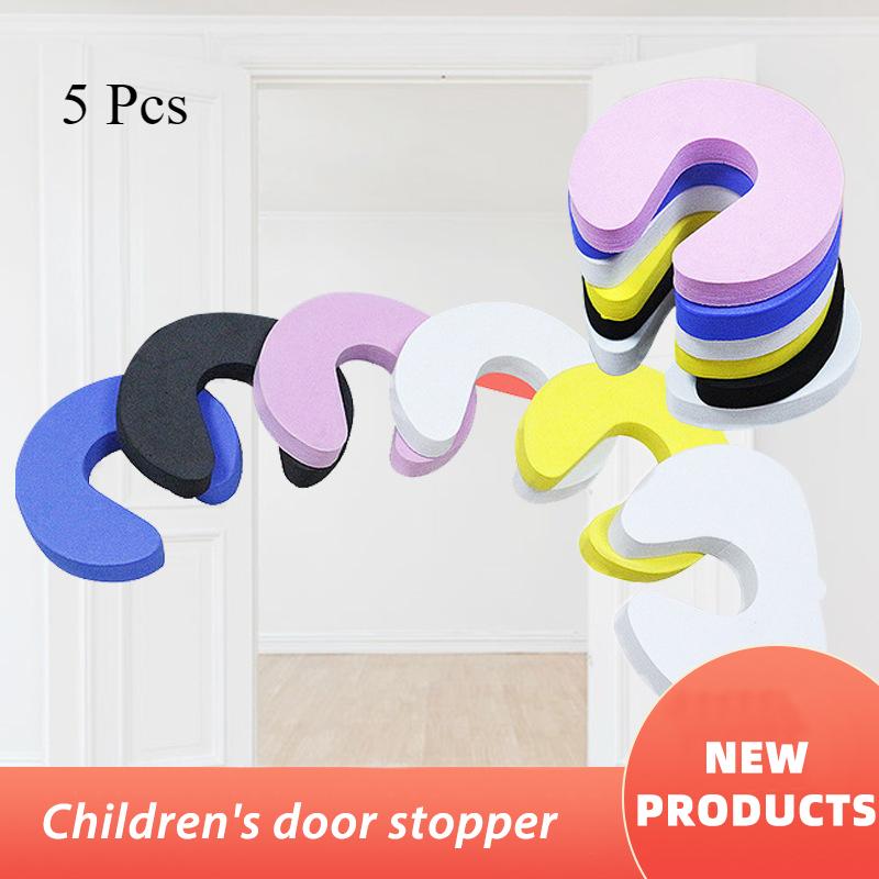5 шт. Детская безопасность EVA дверной зажим бар детская безопасность анти столкновения анти защемления однотонная ручная дверная карта