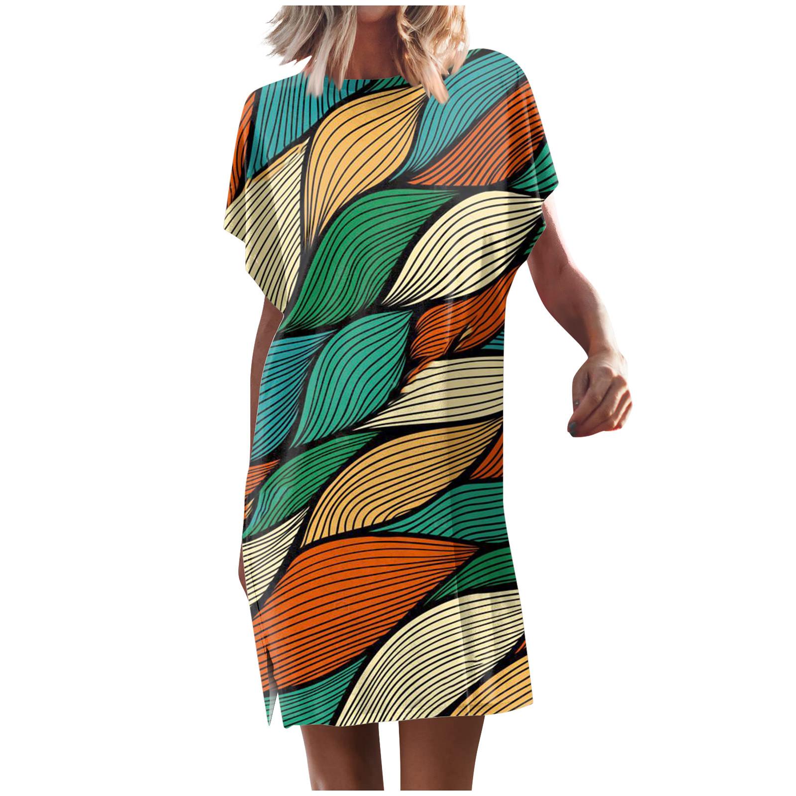 

Женское повседневное платье-свитер с круглым вырезом, модного цвета, с коротким рукавом, свободное, прямое, платье-карандаш, длинное L зелёный