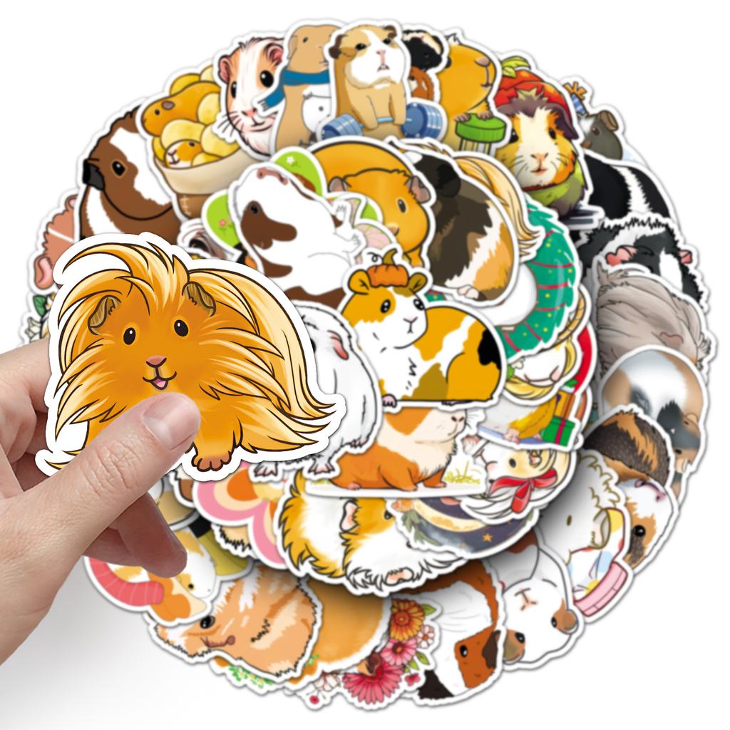 51 Guinea Pig Graffiti Stickers Personalized Cartoon Cute Animal Decoration Mobile Phone Case Water Cup Hand Ledger Stickers