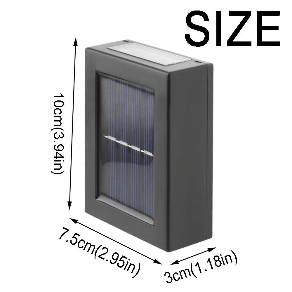 2Pcs Waterproof Solar Wall Light Solar Powered Decorative Light Solar Spot Light Up Down Lighting LED Solar Light