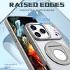 For iPhone 17 Pro Clear Back Case Rotating Kickstand TPU+PC Phone Cover Compatible with MagSafe