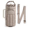 Down Insulated Water Bottle Carrier Portable Large Capacity Crossbody Bag for Outdoor Sports Travel Thermos Holder